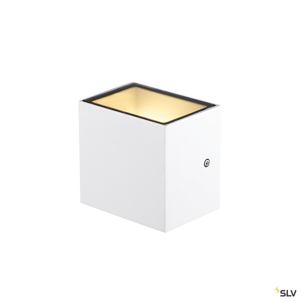 SLV - Applique extérieure SLV SITRA CUBE, blanc avec LED intégrée, 10W, 3000K, IP44 - large