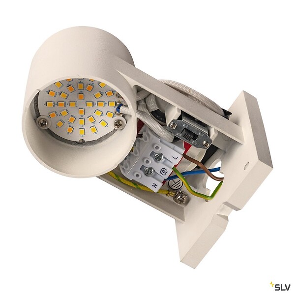 SLV - Applique extérieure carrée SLV RUSTY© UP/DOWN, rouille, LED, 14W, 3000/4000K, IP65 - large