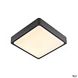 SLV - Applique et plafonnier extérieur carré SLV AINOS, anthracite, LED, 18W, 3000K/4000K, IP65, détecteur de mouvement - vignette