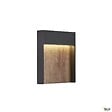 SLV - Applique extérieure FLATT anthracite/imitation bois avec LED intégrée, 14W, 3000K/4000K, IP65 - vignette