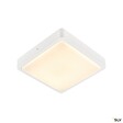 SLV - Applique et plafonnier extérieur carré SLV AINOS, blanc, LED, 18W, 3000K/4000K, IP65, détecteur de mouvement - vignette