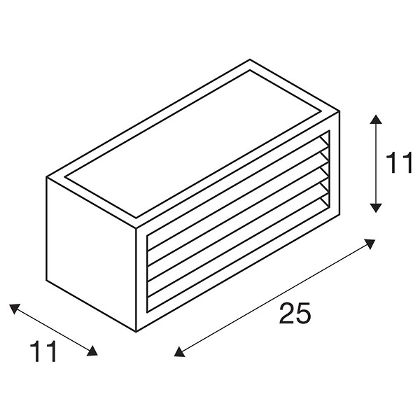 SLV - Applique extérieure SLV BOX-L, blanc, E27, 18W max, IP54 - large