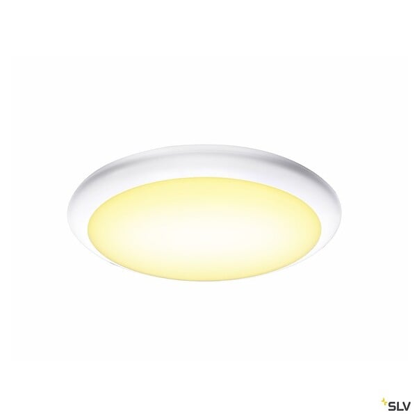 SLV - Applique et plafonnier extérieur SLV RUBA, blanc, avec LED intégrée - Ø 27 cm - large