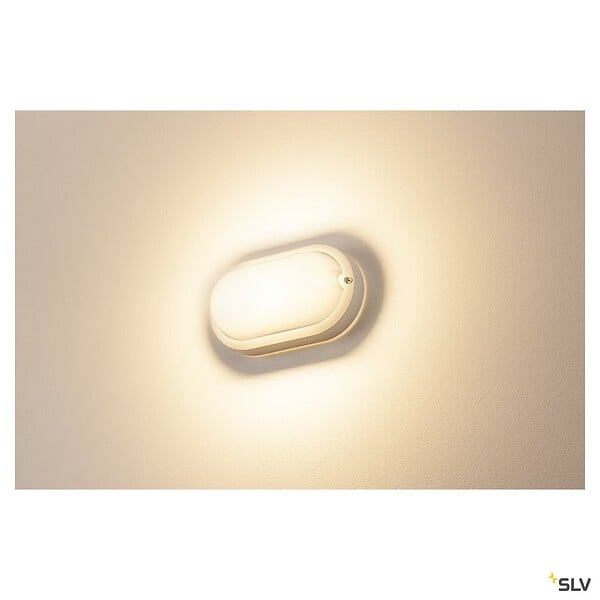 SLV - Applique et plafonnier extérieur TERANG 200, blanc, avec LED intégrée, 11W, 3000K, IP44 - large