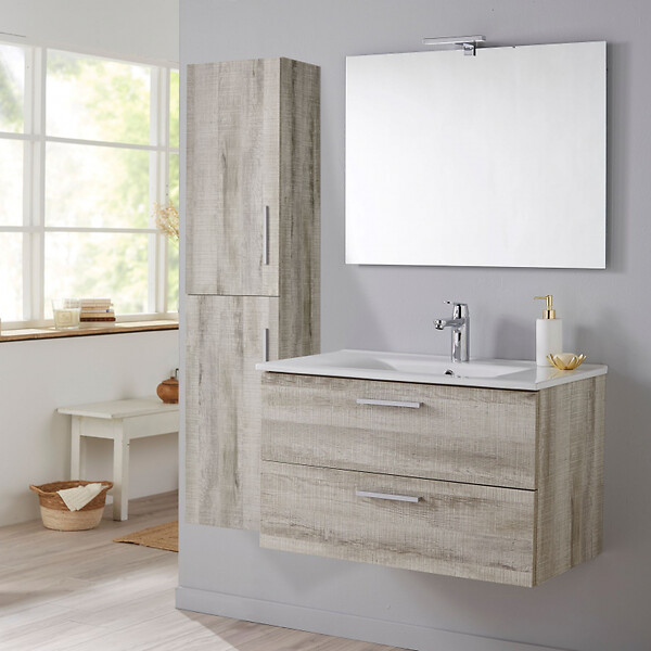 PLANETE BAIN - Colonne de salle de bain 150x35 cm Mall Coral à suspendre - large