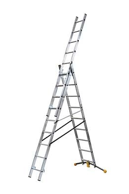 HAILO - Échelle transformable 3 plans 3x9 échelons - H.548cm - large