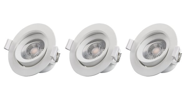 MODE DE VIE - Spot à encastrer - Lot de 3 - Blanc - 5W - large