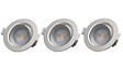MODE DE VIE - Spot à encastrer avec LED intégrée - Lot de 3 - Gris argent - 5W - vignette