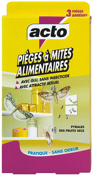ACTO - 3x Pièges à mites alimentaires - large