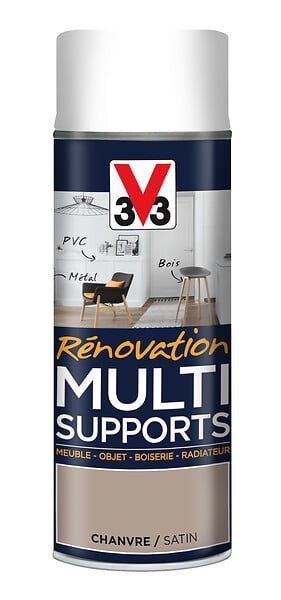 V33 PEINTURE - Bombe de peinture multi-supports Satin Chanvre - 400ml - large