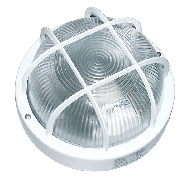 GEFOM - Hublot rond en verre pour ampoule E27 max 60W IP44 - large