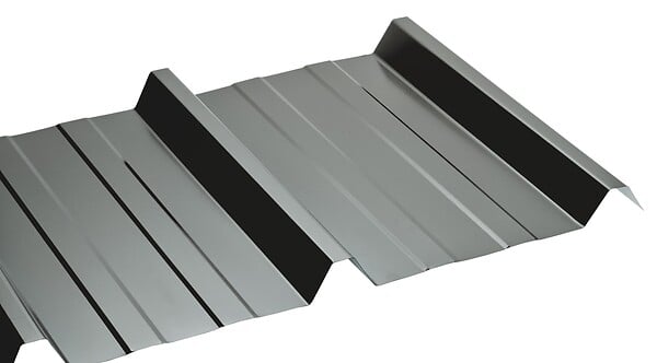 ONDOMETAL - Tôle nervurée en acier galvanisé - Gris - L.250xl.105cm - large