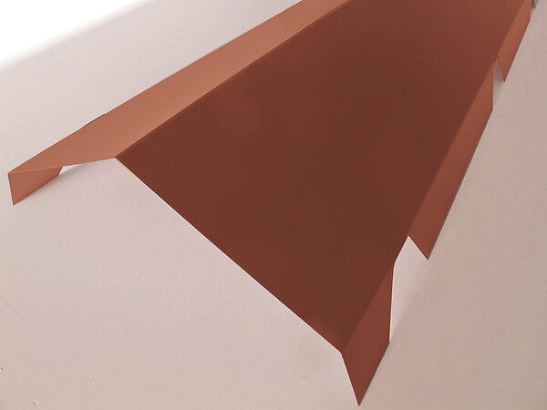 ONDOMETAL - Faîtière crantée double pan - Acier galva - Rouge - 210cm - large