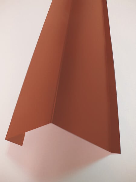 ONDOMETAL - Rive sur mur - Acier galvanisé - Rouge - 210cm - large