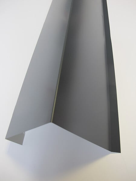 ONDOMETAL - Rive sur mur - Acier galvanisé - Gris - 210cm - large