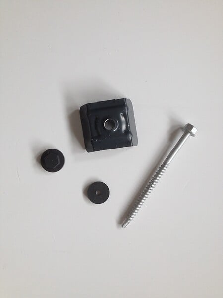 ONDOMETAL - Kit de fixations pour tôle acier galva laquée nervurée 1000.45 - Gris - large