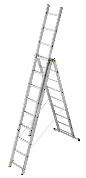HAILO - Echelle transformable 3 plans de 9 échelons - 6.70m - large