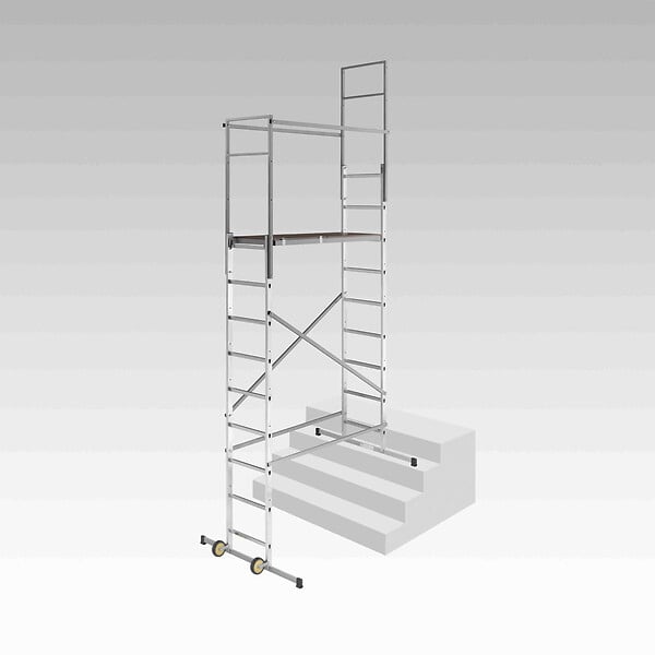 HAILO - Echafaudage roulant d'escalier intérieur et extérieur - HobbyStep H5 - large