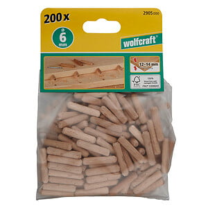 WOLFCRAFT - 200 Tourillons Ø6x30 - large