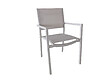 Fauteuil de jardin empilable aluminium et textilène beige - vignette
