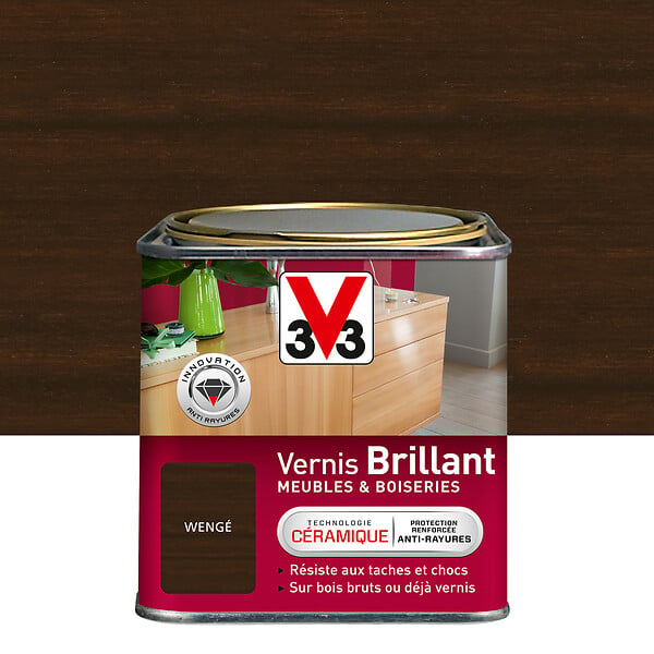 V33 BOIS - Vernis brillant wenge 0.5 litre - large