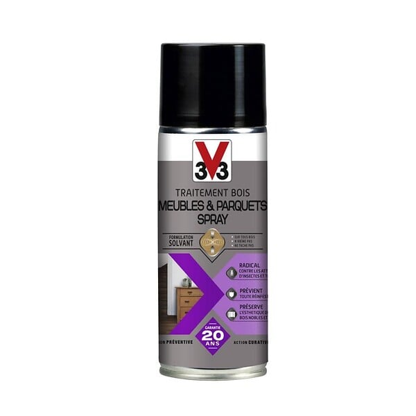 V33 BOIS - Traitement bois meubles & parquets 400 ml - large