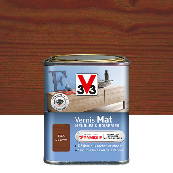 V33 BOIS - Vernis mat teck de java 0.25 litre - large
