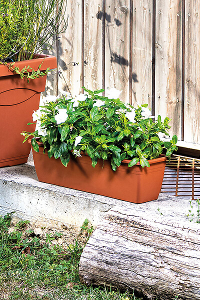 DEROMA - Jardinière Day R Cotto - Terre rouge - L.60xl.17xH.14.5cm - large
