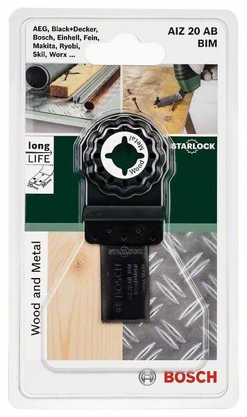 BOSCH - Lame plongeante BIM Starlock AIZ 20 AB Wood and Metal 20 x 30 mm - large