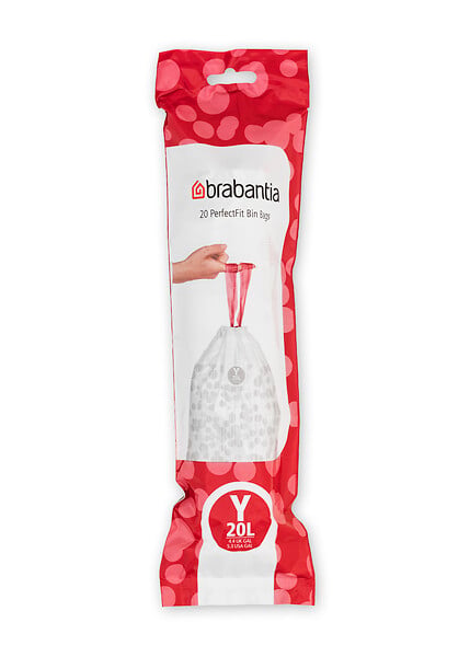 BRABANTIA - Sacs poubelle PerfectFit Y - Blanc -20L - large