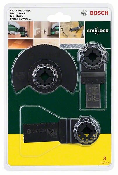 BOSCH - Kit 3 lames multifonction Starlock - Bois et Métal - large