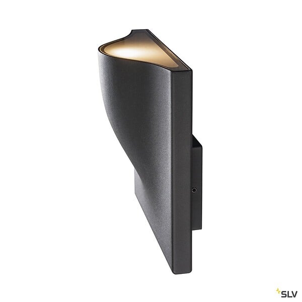SLV - Applique extérieure SLV VILUA, anthracite, avec LED intégrée, 16W, 3000K, IP54 - Taille L - large