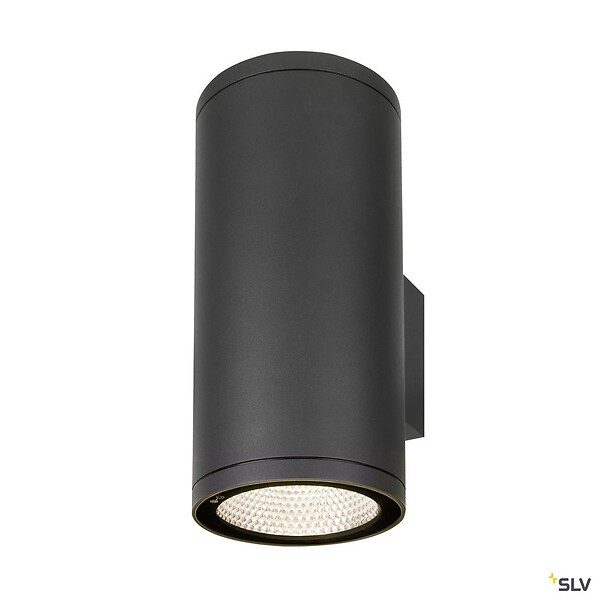SLV - Applique extérieure SLV ENOLA ROUND UP/DOWN, rond, anthracite, LED, 53W, 3000K/4000K, IP65 - Taille L - large