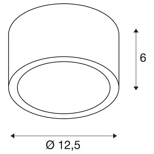 SLV - Plafonnier extérieur SLV ROX, alu brossé, GX53/TCR-TSE, 11W max, IP44 - large
