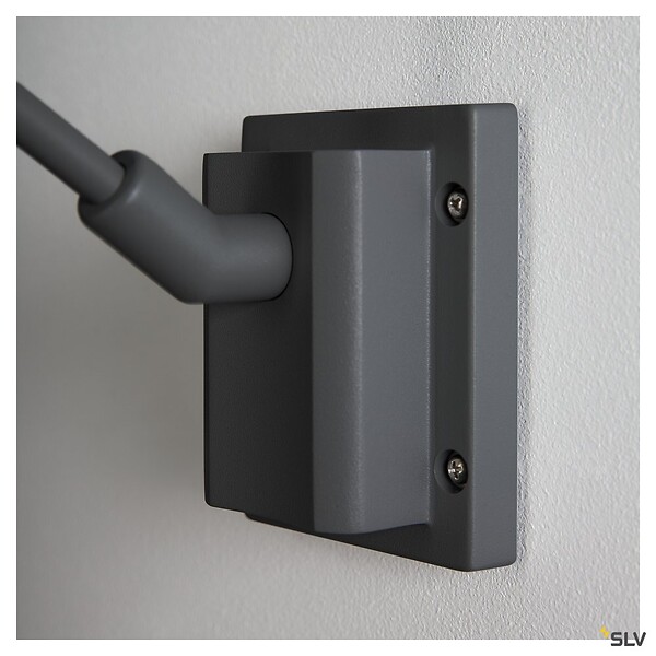 SLV - Spot sur tige extérieur SLV MYRA DISPLAY pour éclairage enseigne, courbe, anthracite, GU10/QPAR51, 50W - large