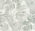 AS CREATION - Papier peint vinyle New Walls palmes vert blanc lessivable - vignette