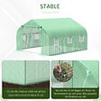 OUTSUNNY - Serre tunnel de jardin 3,5 x 3 x 2 m grande taille 6 fenêtres vert - vignette