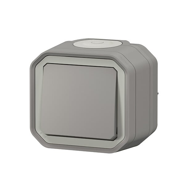 LEGRAND - Plexo interrupteur ou va-et-vient  - Gris -  saillie - large