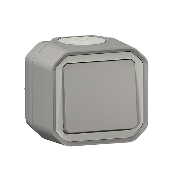 LEGRAND - Plexo interrupteur ou va-et-vient  - Gris -  saillie - large