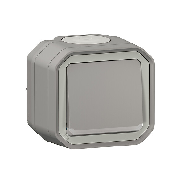 LEGRAND - Plexo interrupteur ou va-et-vient temoin  - Gris -  saillie - large