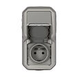 LEGRAND - Prise 2P+T va-et-vient - Plexo - Gris - IP55 - vignette