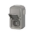 LEGRAND - Prise 2P+T va-et-vient - Plexo - Gris - IP55 - vignette