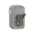 LEGRAND - Prise 2P+T va-et-vient - Plexo - Gris - IP55 - vignette