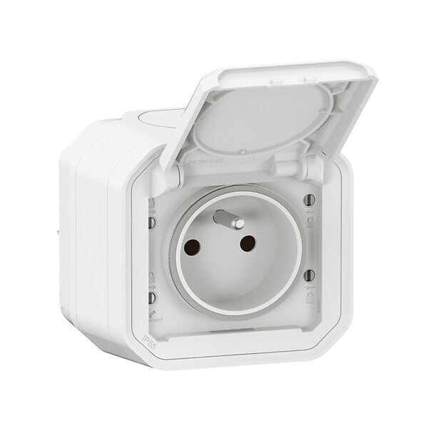 LEGRAND - Prise de courant étanche Plexo - IP55 - Blanc - large