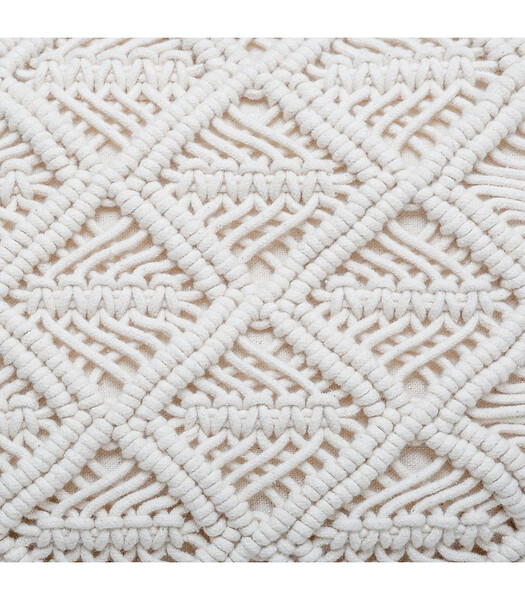 ATMOSPHERA - Coussin déhoussable Macramé en Coton 30 x 50 cm - large