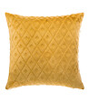 ATMOSPHERA - Coussin déhoussable Ocre motif en relief 40 x 40 cm - vignette