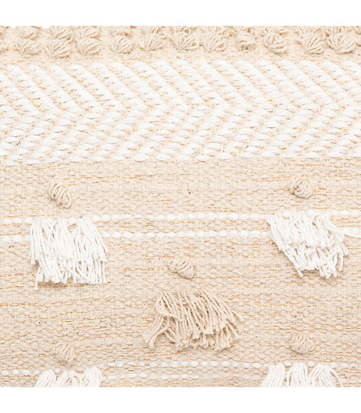 ATMOSPHERA - Coussin déhoussable Jacquard sable 30 x 50 cm - large