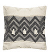 ATMOSPHERA - Coussin déhoussable Ivoire & Gris ardoise 45 x 45 cm - vignette
