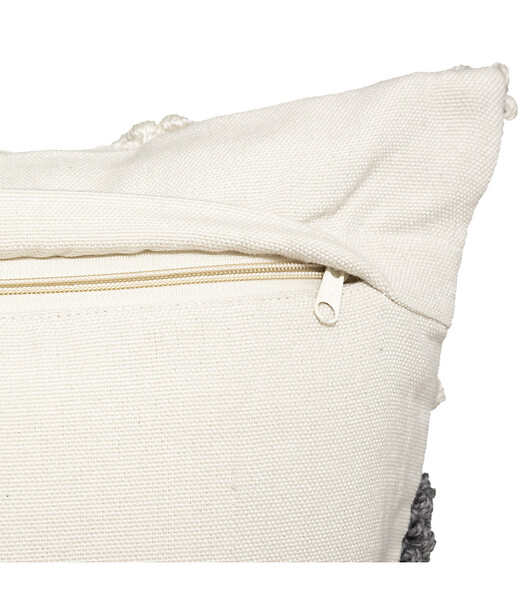 ATMOSPHERA - Coussin déhoussable Ivoire & Gris ardoise 45 x 45 cm - large