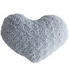 ATMOSPHERA - Coussin Coeur Bouclette Gris clair - vignette